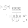 Tipo de parafuso de inclinação de 2,54 mm Tipo de PCB Block mini tipo